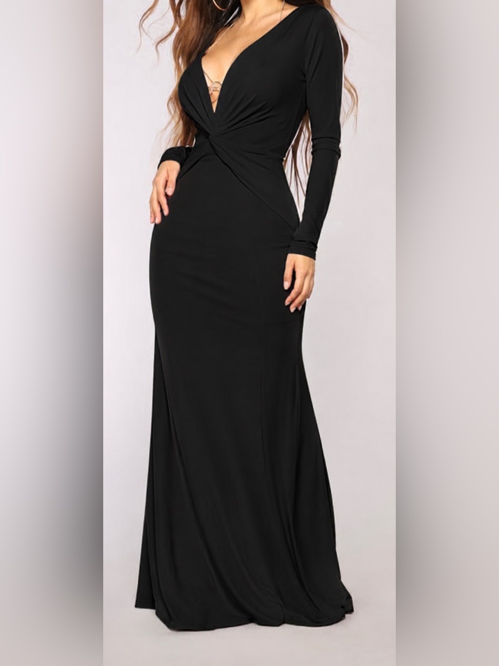 Black Mara Knot Maxi Dress size Large NWT Formal Black Tie